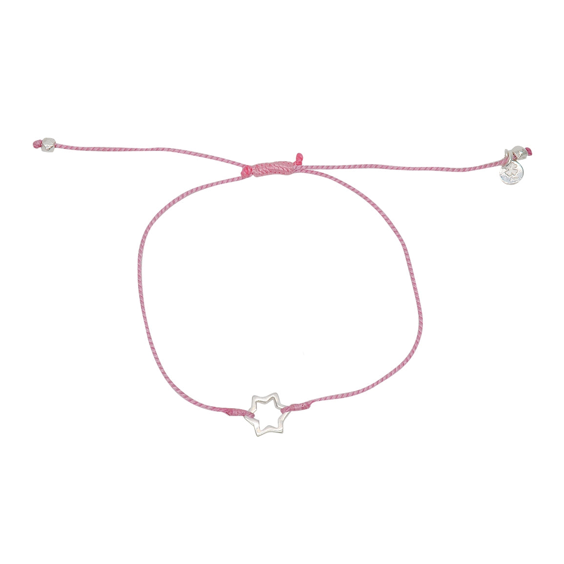 Bracelet fil fin etoile de David argent 925 - ROSE