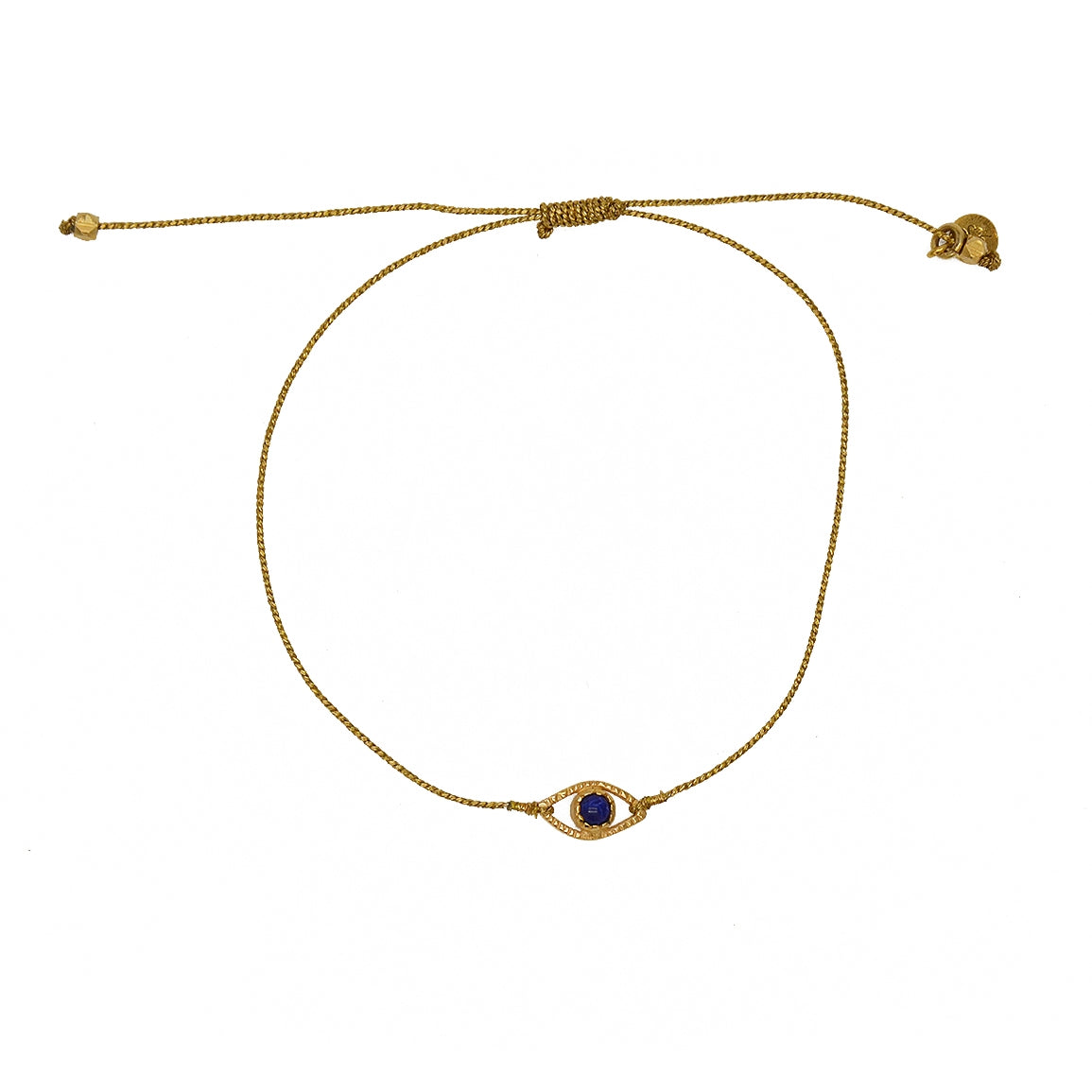Bracelet cordon et oeil pierre - DORÉ & LAPIS
