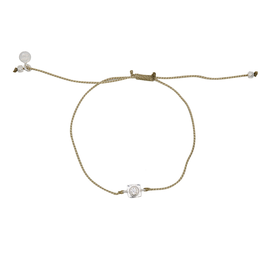 Bracelet tressé argent 925 et zircon - KAKI
