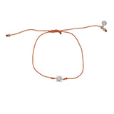 Bracelet tressé argent 925 et zircon - CORAIL