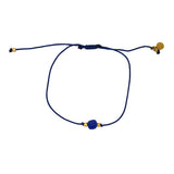 Bracelet tressé bleu et lapis - BLEU MARINE & LAPIS