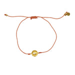 Bracelet tressé coloré médaille croix dorée - CORAIL