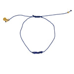 Bracelet tressé coloré et pierres - BLEU MARINE & LAPIS