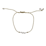 Bracelet tressé argent 925 et zircons blancs - KAKI