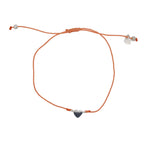 Bracelet fil fin coloré et coeur argent 925