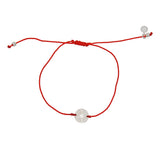 Bracelet tressé coloré et médaille argent 925 - ROUGE