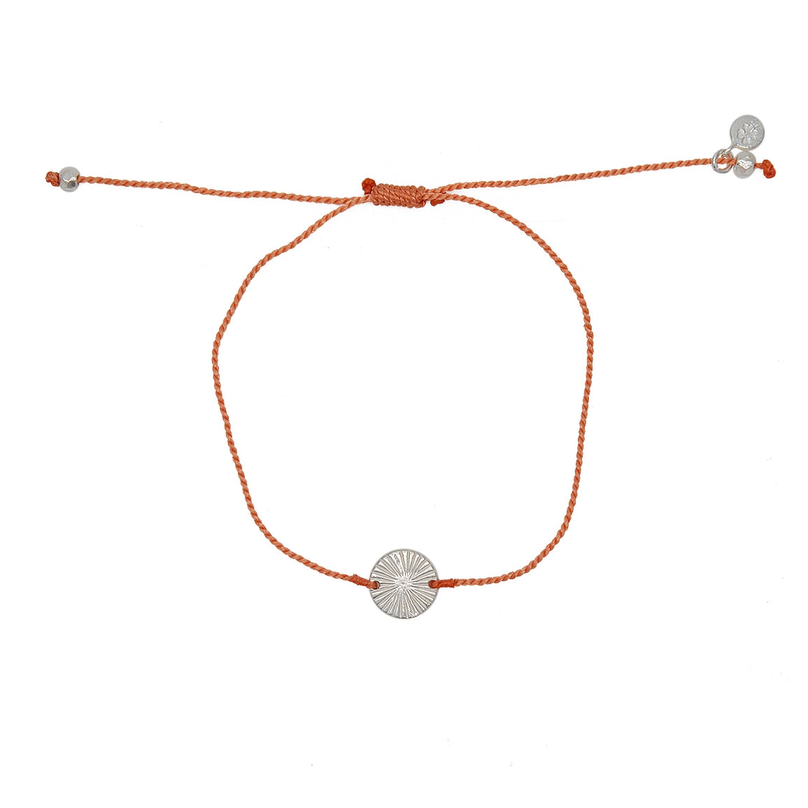 Bracelet tressé coloré et médaille argent 925