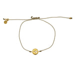 Bracelet tressé coloré médaille croix dorée - KAKI