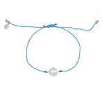 Bracelet tressé coloré et médaille croix argent 925 -