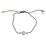 Bracelet tressé coloré et médaille croix argent 925 -