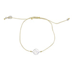 Bracelet tressé coloré et médaille croix argent 925 - BEIGE