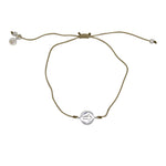 Bracelet tressé coloré et médaille croix argent 925 - KAKI