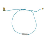 Bracelet tressé coloré et pierres - TURQUOISE & PIERRE DE