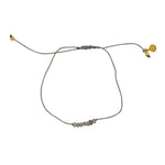 Bracelet tressé coloré et pierres - GRIS & LABRADORITE