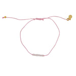 Bracelet tressé coloré et pierres - ROSE & PIERRE DE LUNE