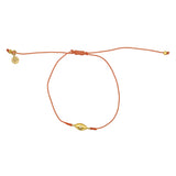 Bracelet tressé jean oeil doré et zircon - CORAIL