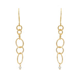 Boucles dorées anneaux et perle - PERLE DE CULTURE