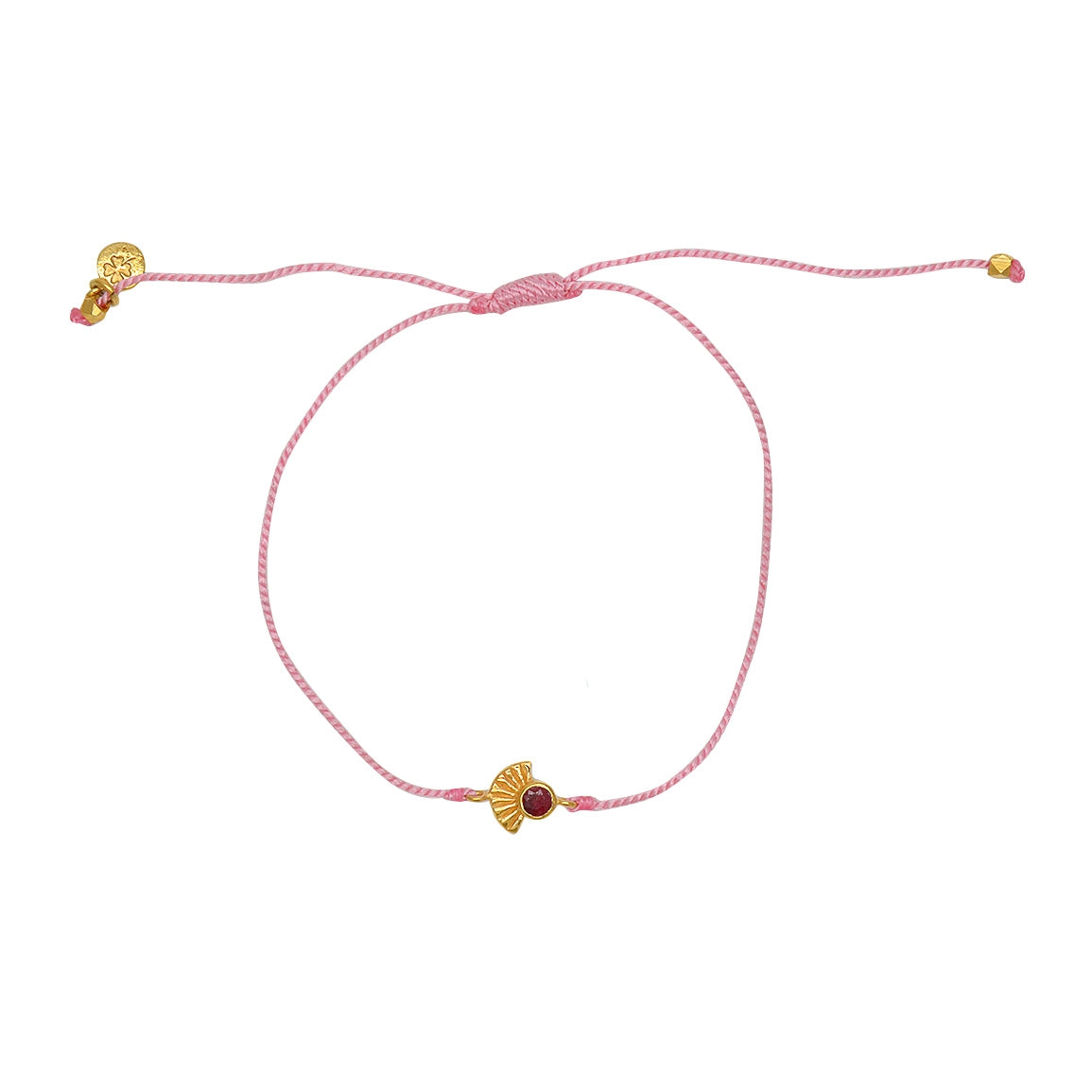 Bracelet tressé et pierre - ROSE & RUBIS