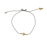 Bracelet tressé et pierre - GRIS & LABRADORITE
