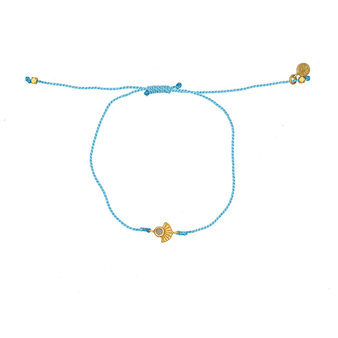 Bracelet tressé et pierre - TURQUOISE & PIERRE DE LUNE