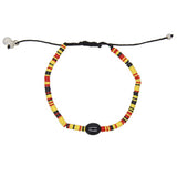 Bracelet disques en vinyle et onyx noire