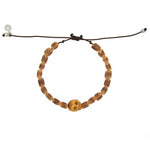 Bracelet perles coco et tête de mort