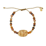 Bracelet mix perles et scarabée