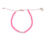 Bracelet disques en vinyle et pierre de lune