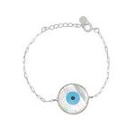 Bracelet argent 925 et oeil nacre