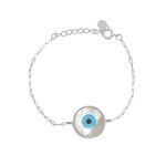 Bracelet argent 925 et oeil nacre