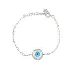 Bracelet argent 925 et oeil nacre