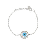 Bracelet argent 925 et oeil nacre