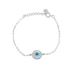 Bracelet argent 925 et oeil nacre