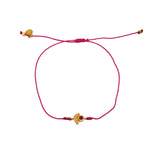 Bracelet tressé et pierre - FUSHIA & RUBIS
