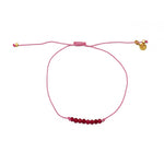 Bracelet tressé coloré et pierres - ROSE & RUBIS