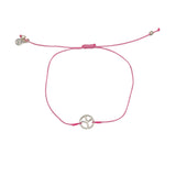 Bracelet tressé peace argent 925 - ROSE