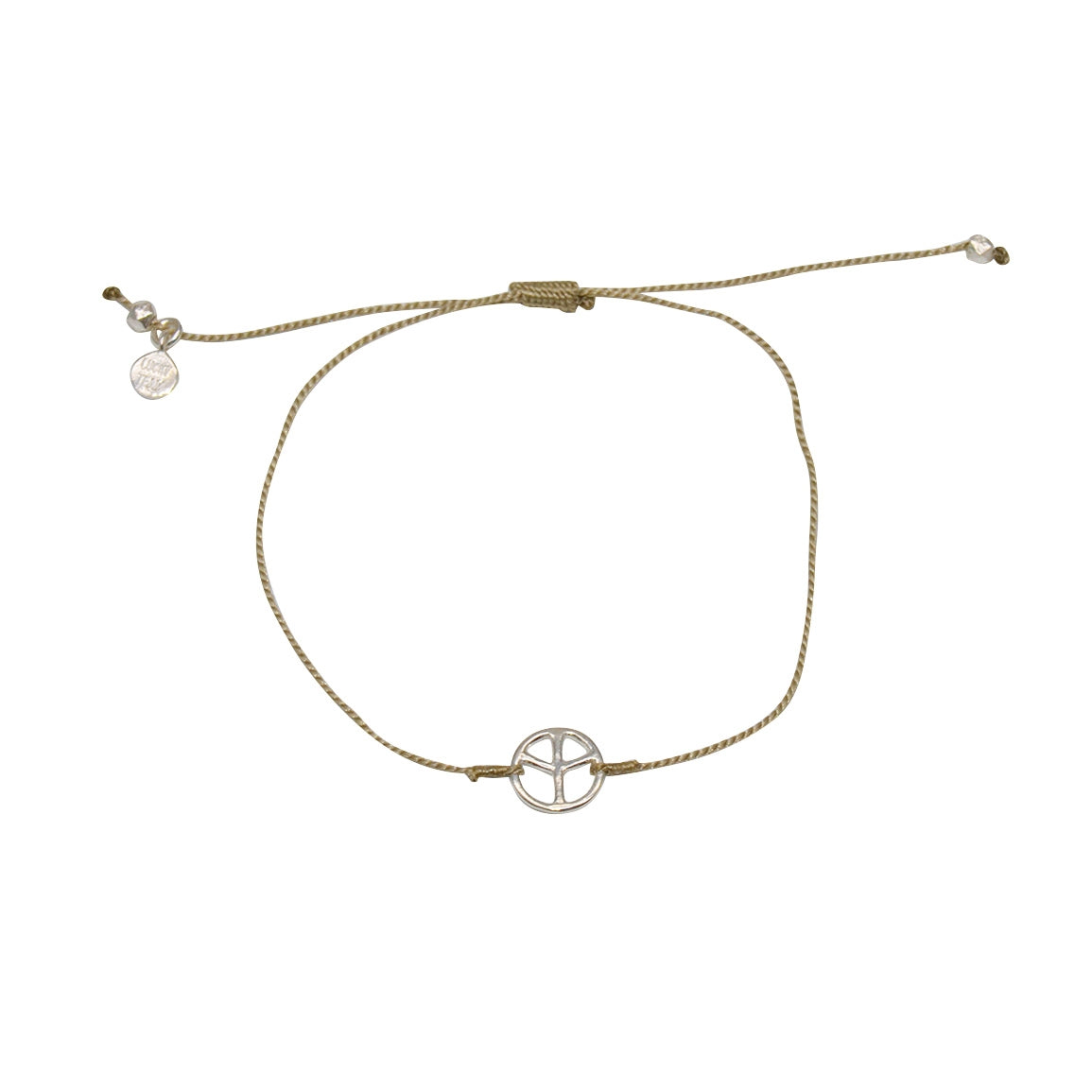 Bracelet tressé peace argent 925 - KAKI
