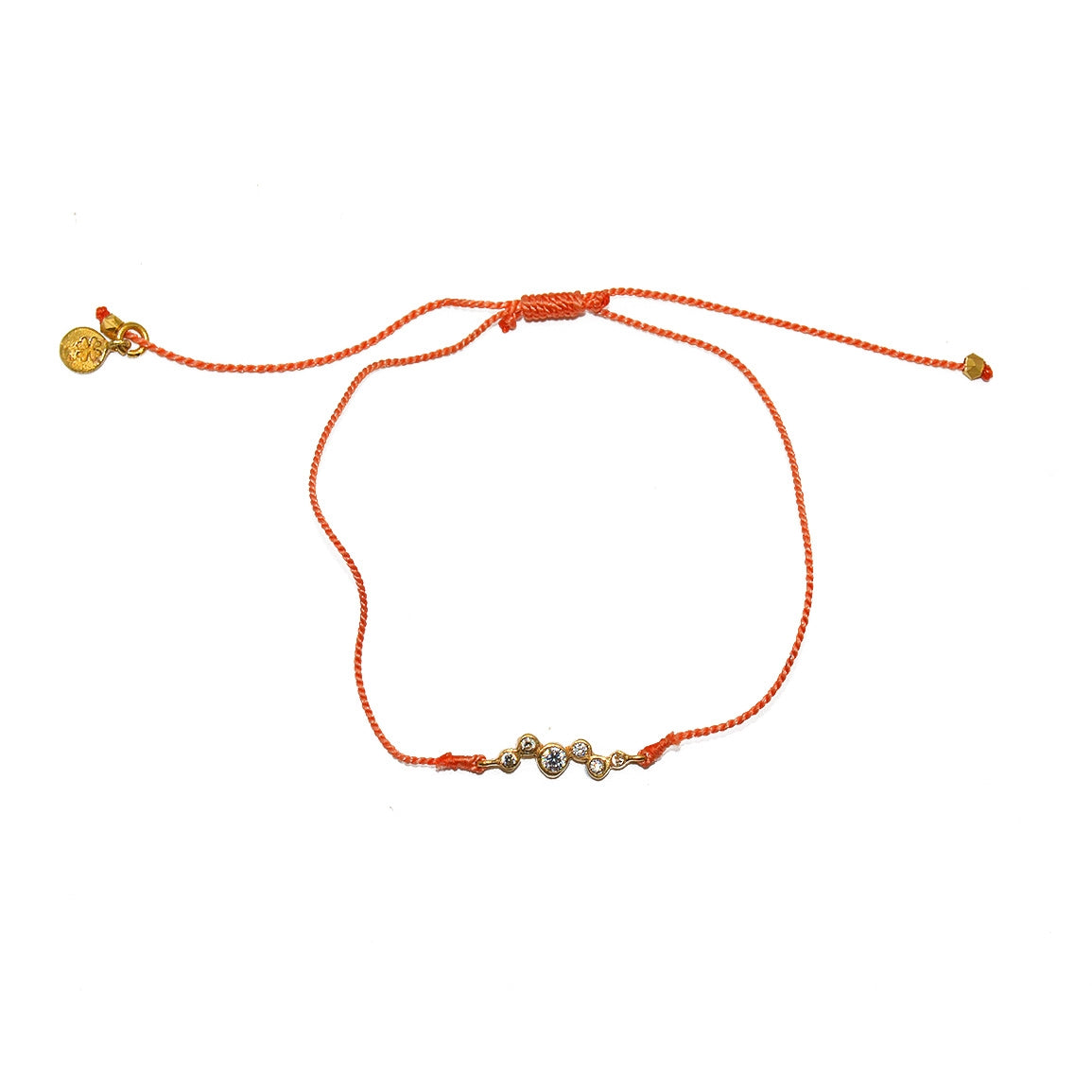 Bracelet tressé et zircons blancs - CORAIL