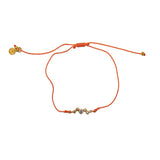 Bracelet tressé et zircons blancs - CORAIL