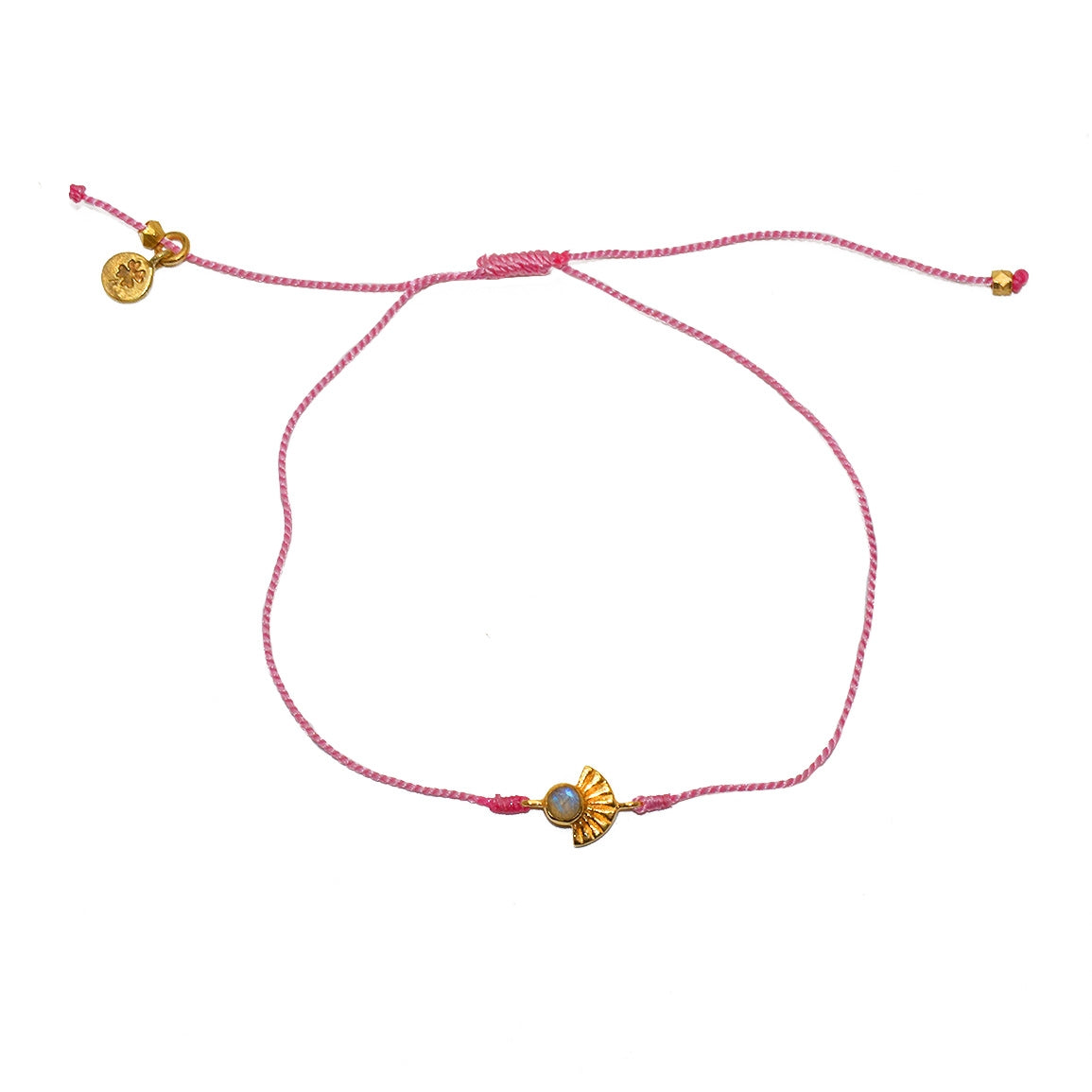 Bracelet tressé et pierre - ROSE & PIERRE DE LUNE