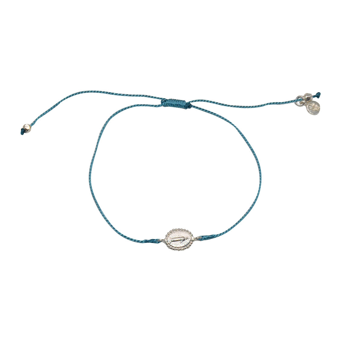 Bracelet tressé coloré sainte marie argent 925