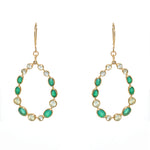 Boucles dorées gipsy multi pierres - Boucles d’oreilles