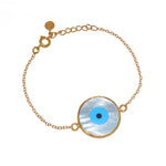 Bracelet doré et oeil nacre - XL