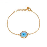 Bracelet doré et oeil nacre - S
