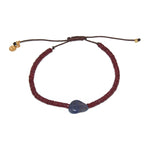 Bracelet vinyle pourpre et amethyste