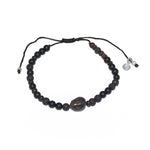 Bracelet perles bois et crane