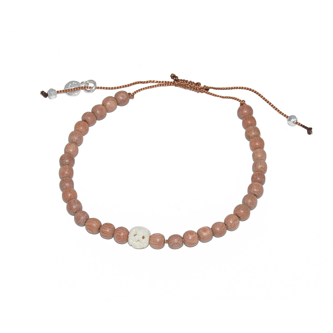 Bracelet perles bois et os
