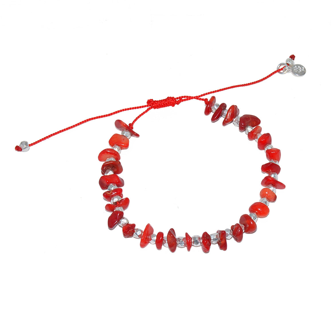 Bracelet perles de corail et argent 925
