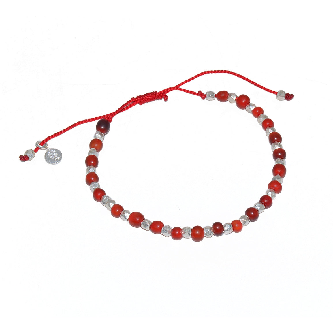 Bracelet perles cornaline et argent 925