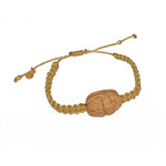 Bracelet tressé doré et scarabée